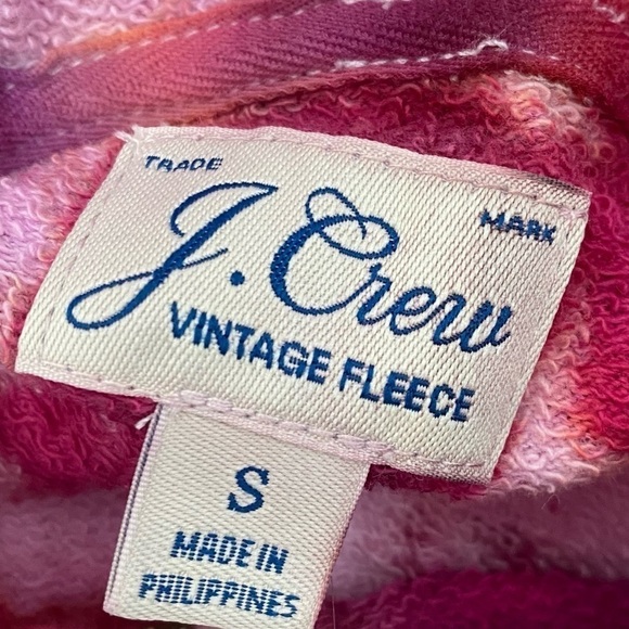 J.Crew Tie Dye Pink Valentine’s Day Cropped full zip Hoodie size S - Picture 8 of 12